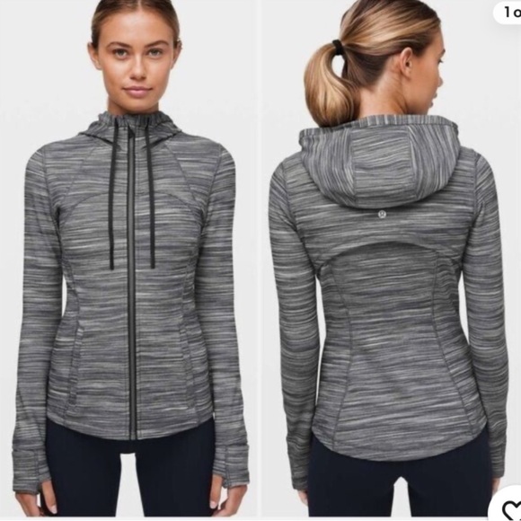 Lululemon Hooded Define Jacket *Nulu Heathered Black/White/Black size 6 - Picture 2 of 15